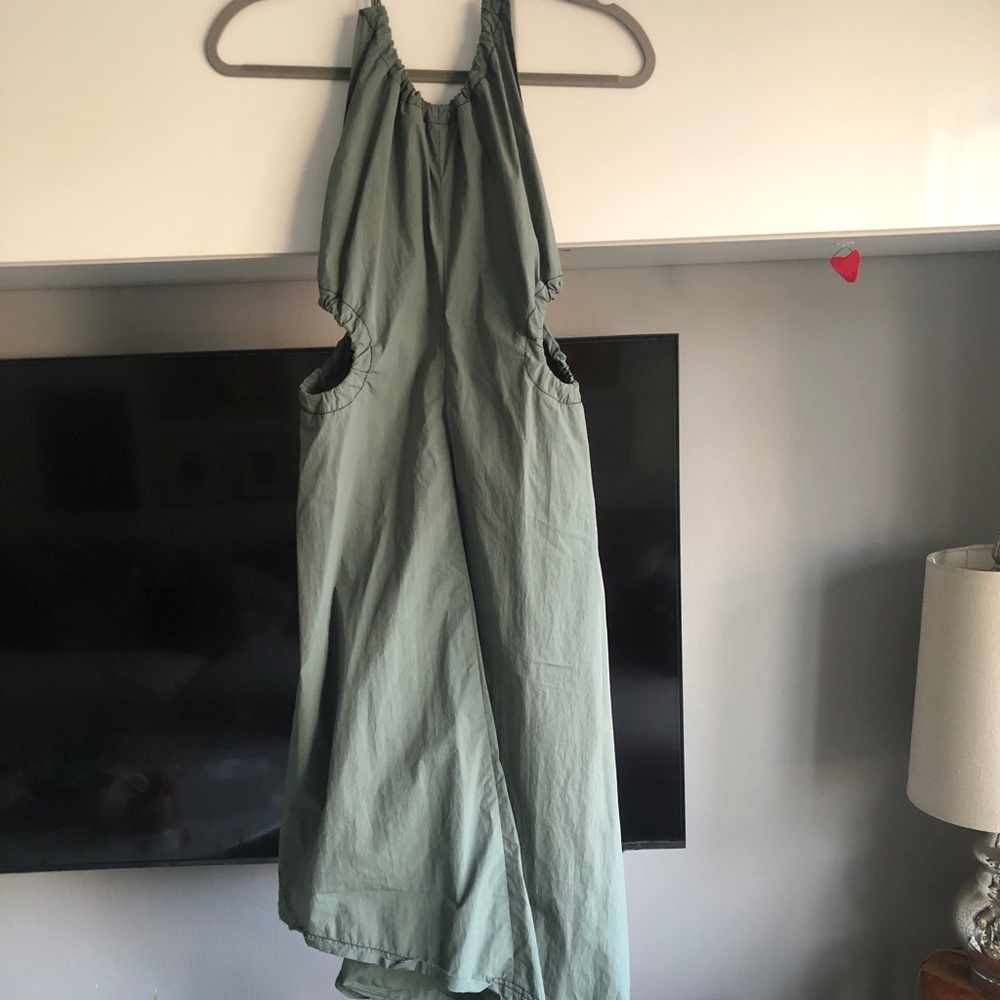 The ilma green Asymmetric dress